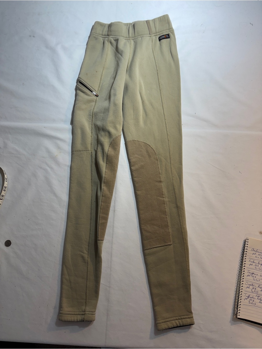 Kerrits kids Beige/Tan Fleece Riding pants sz 7